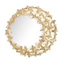 Ronde wandspiegel met gouden 3D-vlinders Butterfly Wind Aanbieding
