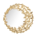 Ronde wandspiegel met gouden 3D-vlinders Butterfly Wind Aanbieding