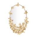 Ovale gouden wandspiegel met decoratieve vlinders Butterfly Wind Aanbieding