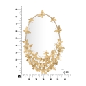 Ovale gouden wandspiegel met decoratieve vlinders Butterfly Wind Catalogus