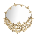 Gouden ronde wandspiegel met decoratieve vlinders Butterfly M Aanbieding