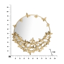 Gouden ronde wandspiegel met decoratieve vlinders Butterfly M Catalogus