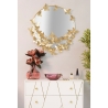 Gouden ronde wandspiegel met decoratieve vlinders 74cm Butterfly S Keuze