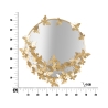 Gouden ronde wandspiegel met decoratieve vlinders 74cm Butterfly S Model