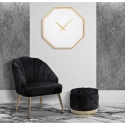 Metalen achthoekige wandklok in goudkleur Octagonal Verkoop