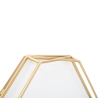 Metalen achthoekige wandklok in goudkleur Octagonal Korting