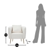 Fluwelen glam fauteuil met gouden poten en kussen Bucarest-P 