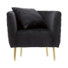 Fluwelen glam fauteuil met gouden poten en kussen Bucarest-P Prijs