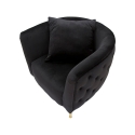 Fluwelen glam fauteuil met gouden poten en kussen Bucarest-P Aankoop