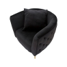 Fluwelen glam fauteuil met gouden poten en kussen Bucarest-P Aankoop