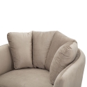 Design fauteuil voor de woonkamer, gestoffeerd met gouden metalen poten Kiev 