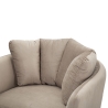 Design fauteuil voor de woonkamer, gestoffeerd met gouden metalen poten Kiev 