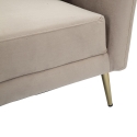 Design fauteuil voor de woonkamer, gestoffeerd met gouden metalen poten Kiev 