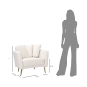 Design fauteuil voor de woonkamer, gestoffeerd met gouden metalen poten Kiev 