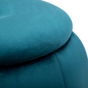 Rond fluwelen opbergpoef met metalen basis 43cm Paris Catalogus