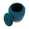 Rond fluwelen opbergpoef met metalen basis 43cm Paris Keuze