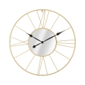 Ronde wandklok van goudkleurig metaal 80cm met spiegel Stick Aanbieding