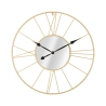 Ronde wandklok van goudkleurig metaal 80cm met spiegel Stick Aanbieding