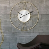 Ronde wandklok van goudkleurig metaal 80cm met spiegel Stick Verkoop