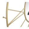 Ronde wandklok van goudkleurig metaal 80cm met spiegel Stick Catalogus