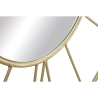 Ronde wandklok van goudkleurig metaal 80cm met spiegel Stick Voorraad
