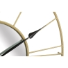 Ronde wandklok van goudkleurig metaal 80cm met spiegel Stick Keuze