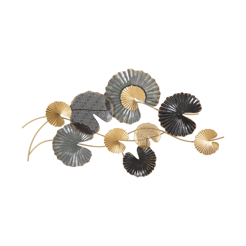 3D metalen wanddecoratie met gouden afwerking Web Aanbieding