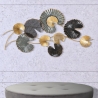 3D metalen wanddecoratie met gouden afwerking Web Verkoop