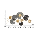 3D metalen wanddecoratie met gouden afwerking Web Catalogus