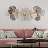 3D metalen wanddecoratie met bloemenmotief Poxy Verkoop