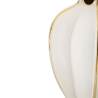 Witte keramische bloemenvaas met gouden details Potter Korting