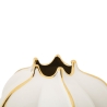 Witte keramische bloemenvaas met gouden details Potter Kortingen