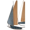3D wanddecoratie met metaal en hout, zeilboten Regata Korting