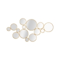 Decoratieve wanddecoratie met gouden ronde spiegels Mirrors Aanbieding