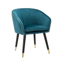 Fluwelen fauteuil met gouden rand Paris 