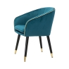 Fluwelen fauteuil met gouden rand Paris 