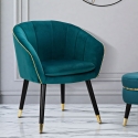 Fluwelen fauteuil met gouden rand Paris Keuze