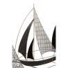 3D metalen wanddecoratie zeilboot maritiem thema Aanbod