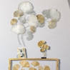 3D Metalen Wanddecoratie met Ginkgo Bladeren Silvy Verkoop