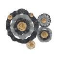 3D wanddecoratie in metaal met kleurrijk bloemenmotief Otos Aanbieding