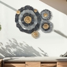 3D wanddecoratie in metaal met kleurrijk bloemenmotief Otos Verkoop
