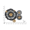 3D wanddecoratie in metaal met kleurrijk bloemenmotief Otos Voorraad