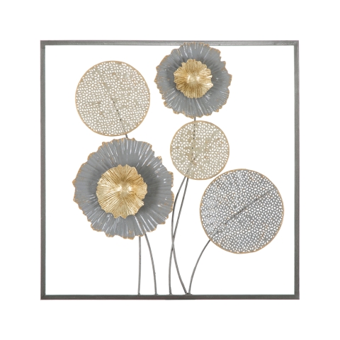 3D metalen wanddecoratie bloemmotief Sqity Aanbieding