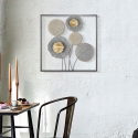 3D metalen wanddecoratie bloemmotief Sqity Verkoop
