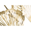 3D Wanddecoratie in Goudkleurig Metaal met Iris Bladeren Kortingen