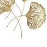 3D Wanddecoratie in Goudkleurig Metaal met Iris Bladeren Catalogus