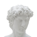 Klassieke decoratieve buste in polystone h34cm Man Aanbod