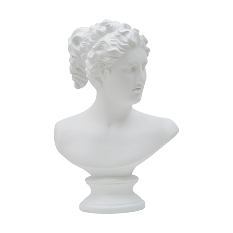 Klassiek decoratief halffiguur sculptuur in polyresin h34cm Woman Aanbieding