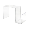 Transparante design bijzettafel van plexiglas met tijdschriftenhouder S-Table Aanbieding