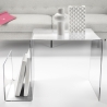 Transparante design bijzettafel van plexiglas met tijdschriftenhouder S-Table Verkoop